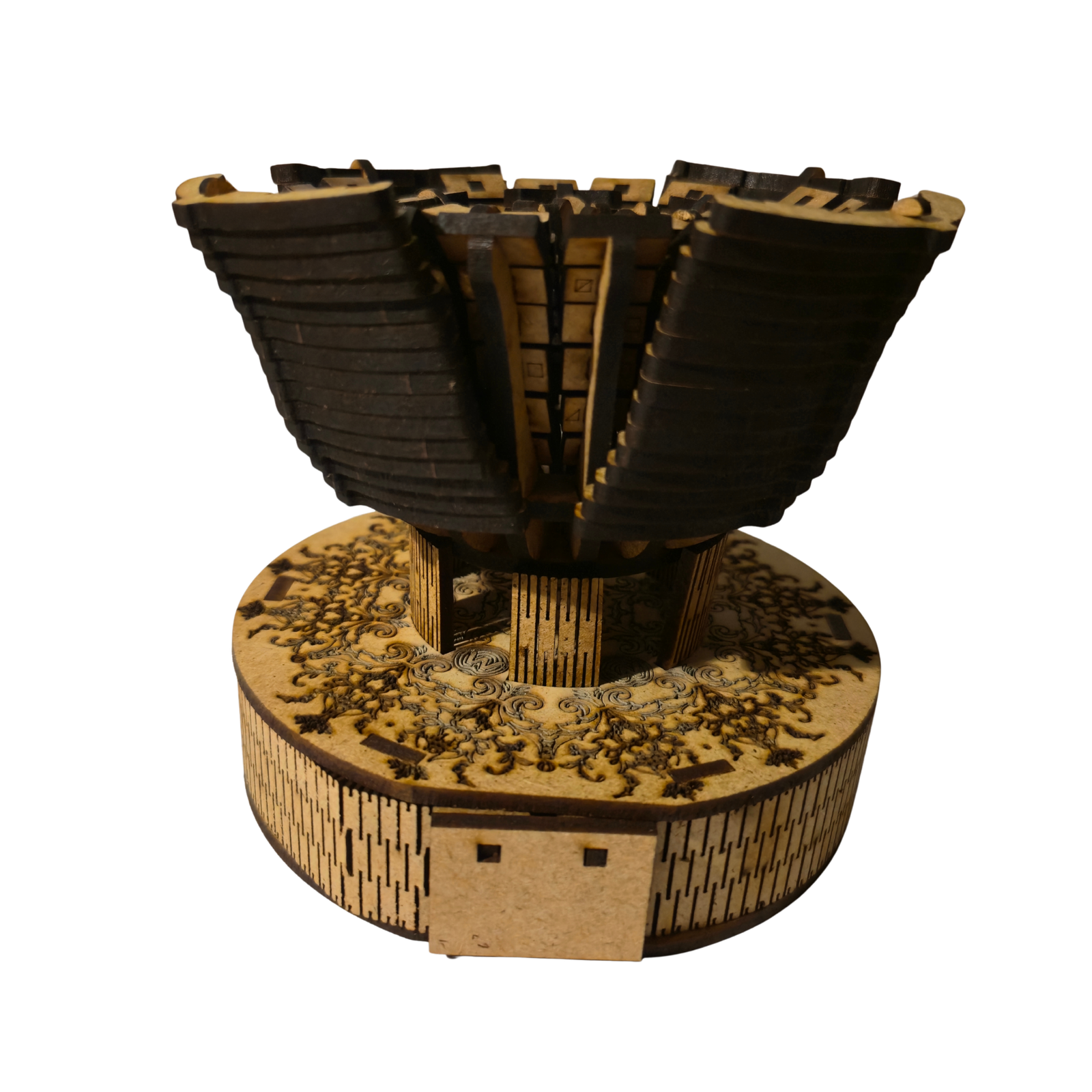 coffret woodzy : rose bois & socle gravé coffret woodzy : rose bois & socle gravé