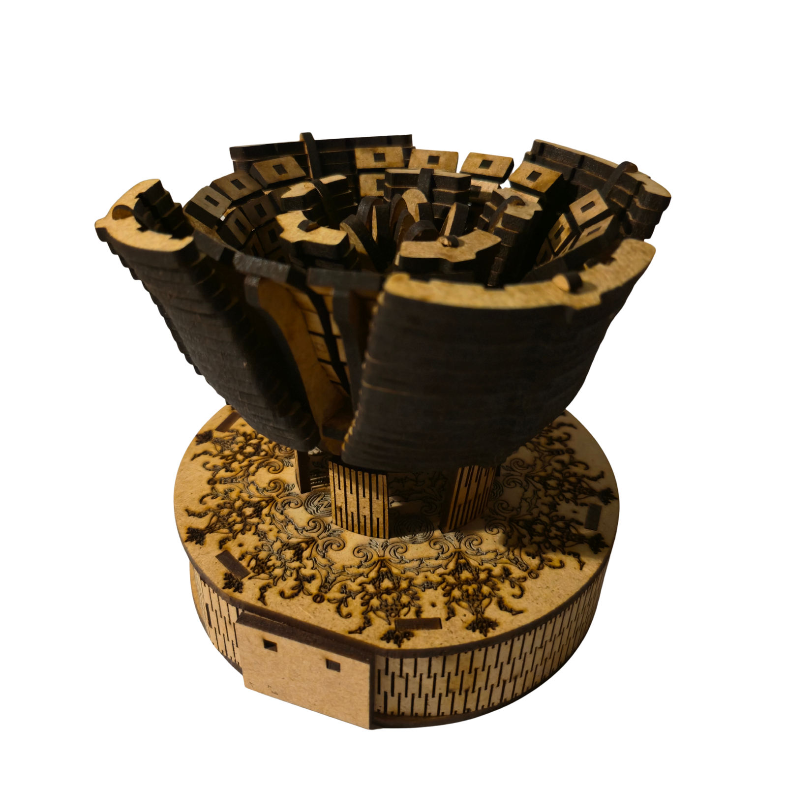 coffret woodzy : rose bois & socle gravé coffret woodzy : rose bois & socle gravé