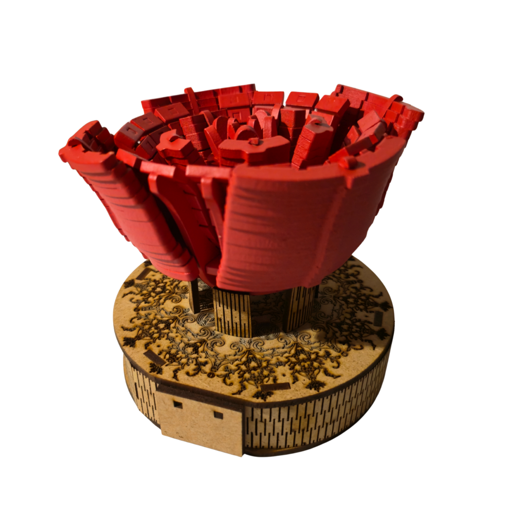 coffret woodzy : rose rose & socle gravé (copie)